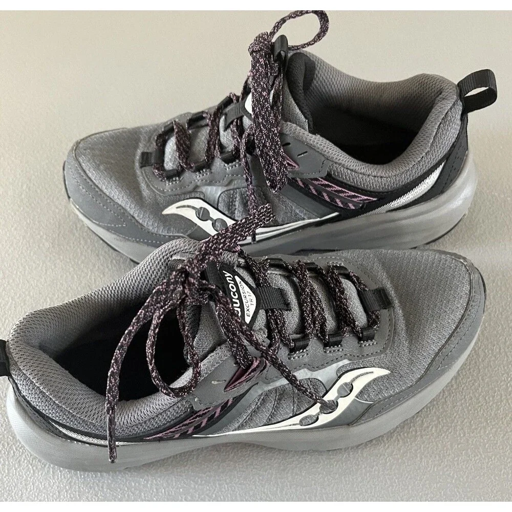 Saucony Excursion TR17 Womens 8.5W Wide Running Shoes Cinder Gray Gorpcore Y2K